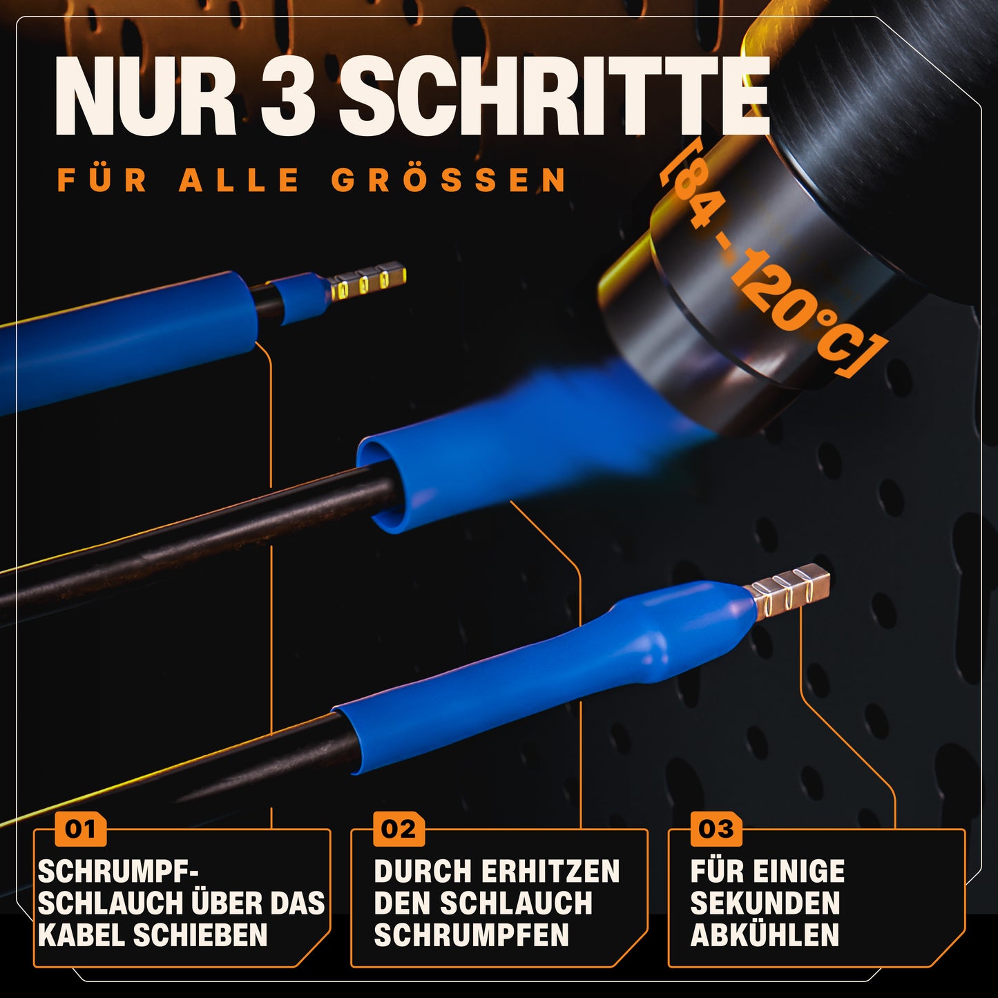 Schrumpfschlauch Sortiment 2:1 - 850 Stück