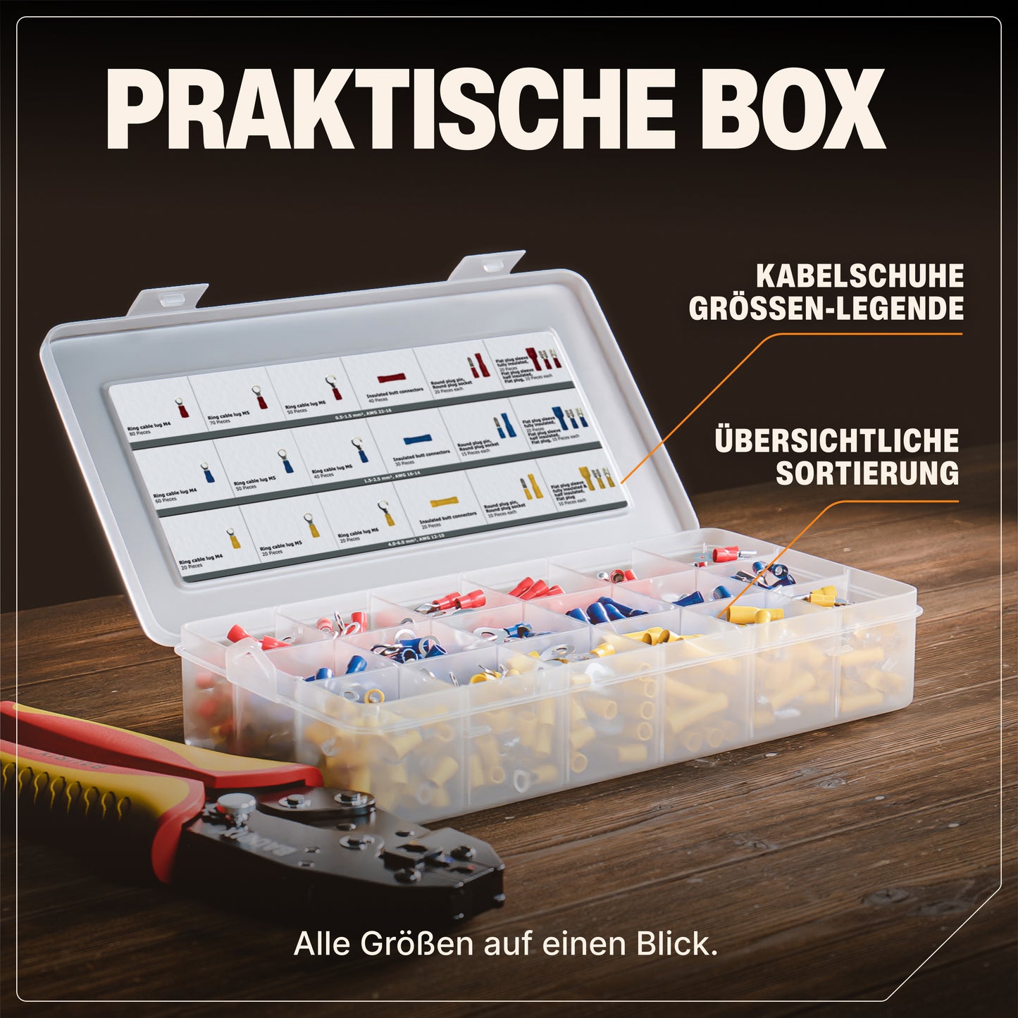 Kabelschuhe-Sortiment 700 Stück