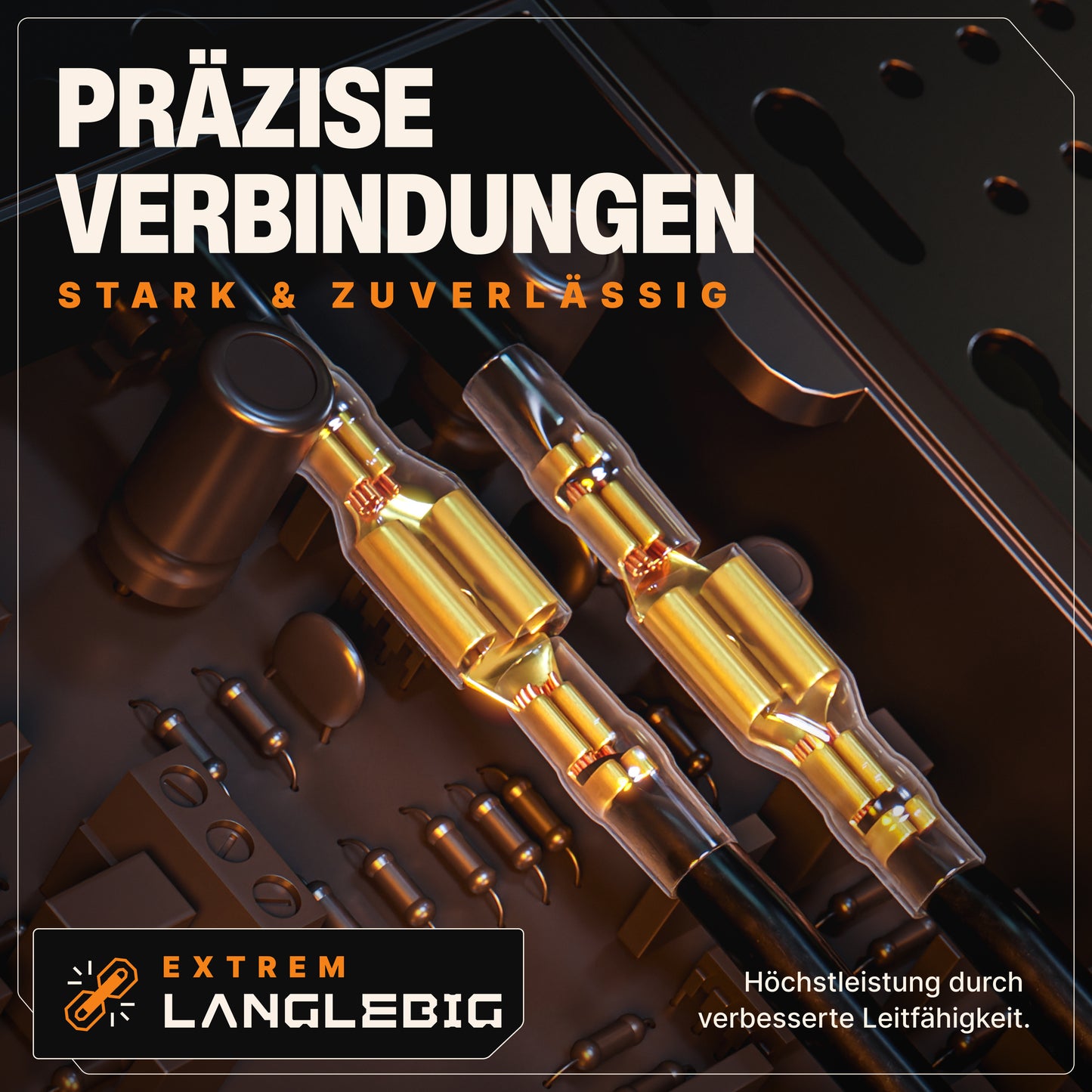 Flachsteckhülsen-Sortiment 300 Stück