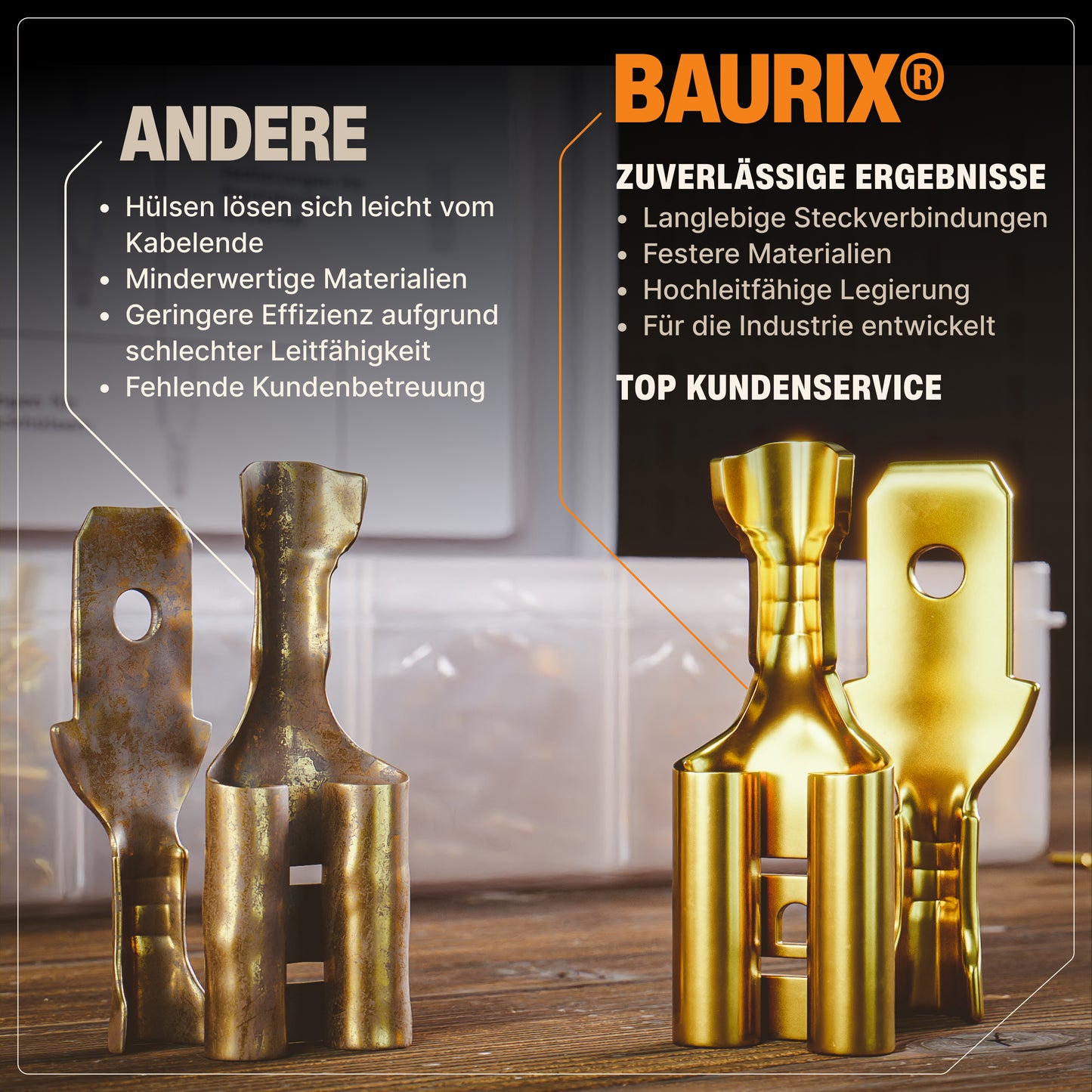 Flachsteckhülsen-Sortiment 300 Stück