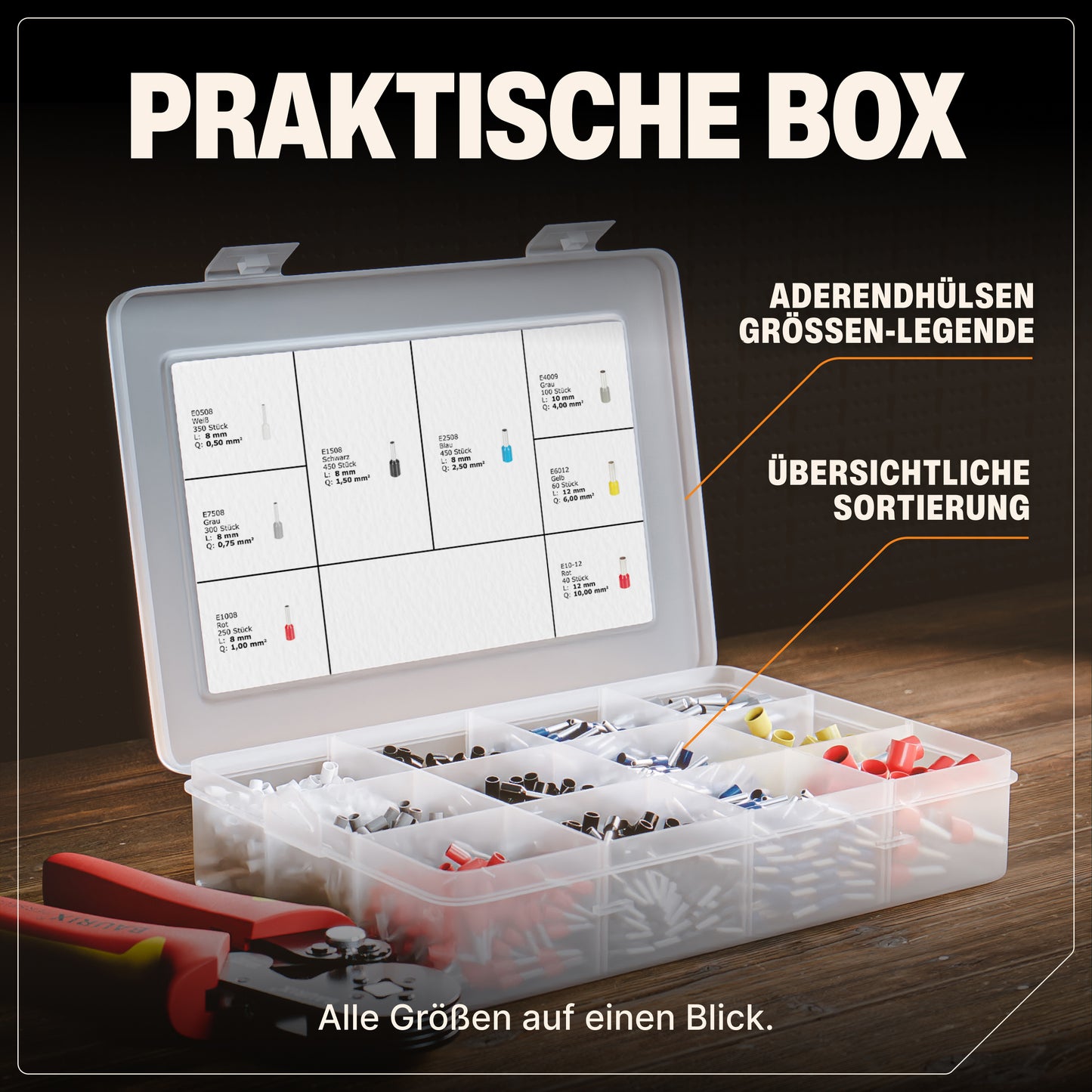 Aderendhülsen-Sortiment 2000 Stück