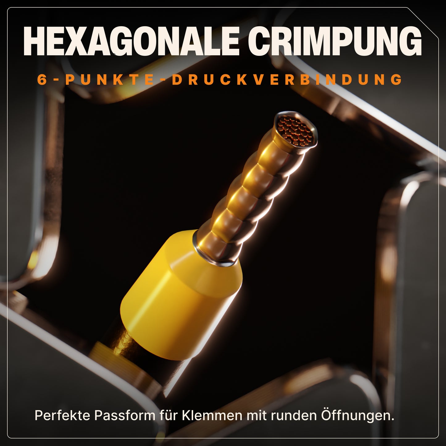 Crimpzange für Aderendhülsen (Sechskant), inkl. 2000 Aderendhülsen