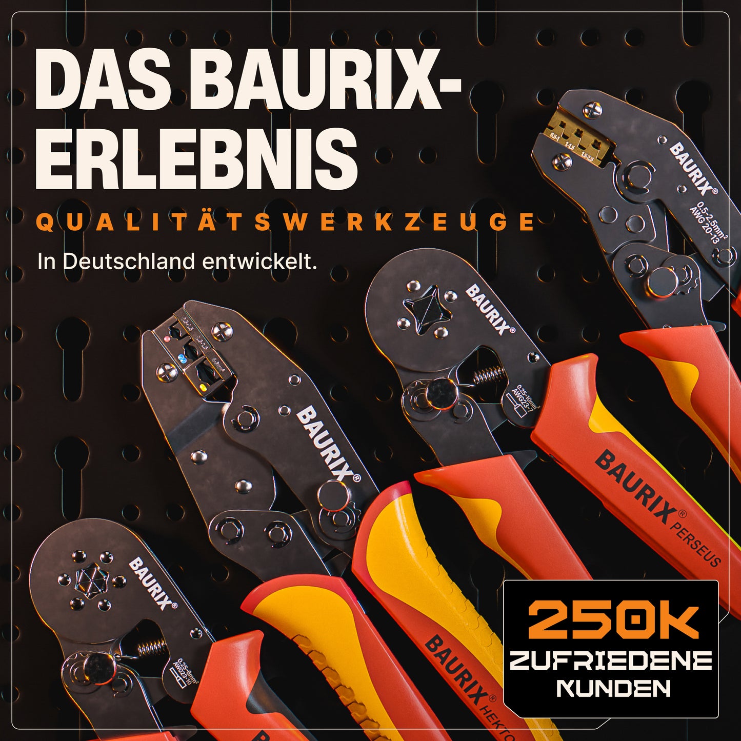 Crimpzange für Kabelschuhe mit Abisolierzange und 700 Kabelschuhe