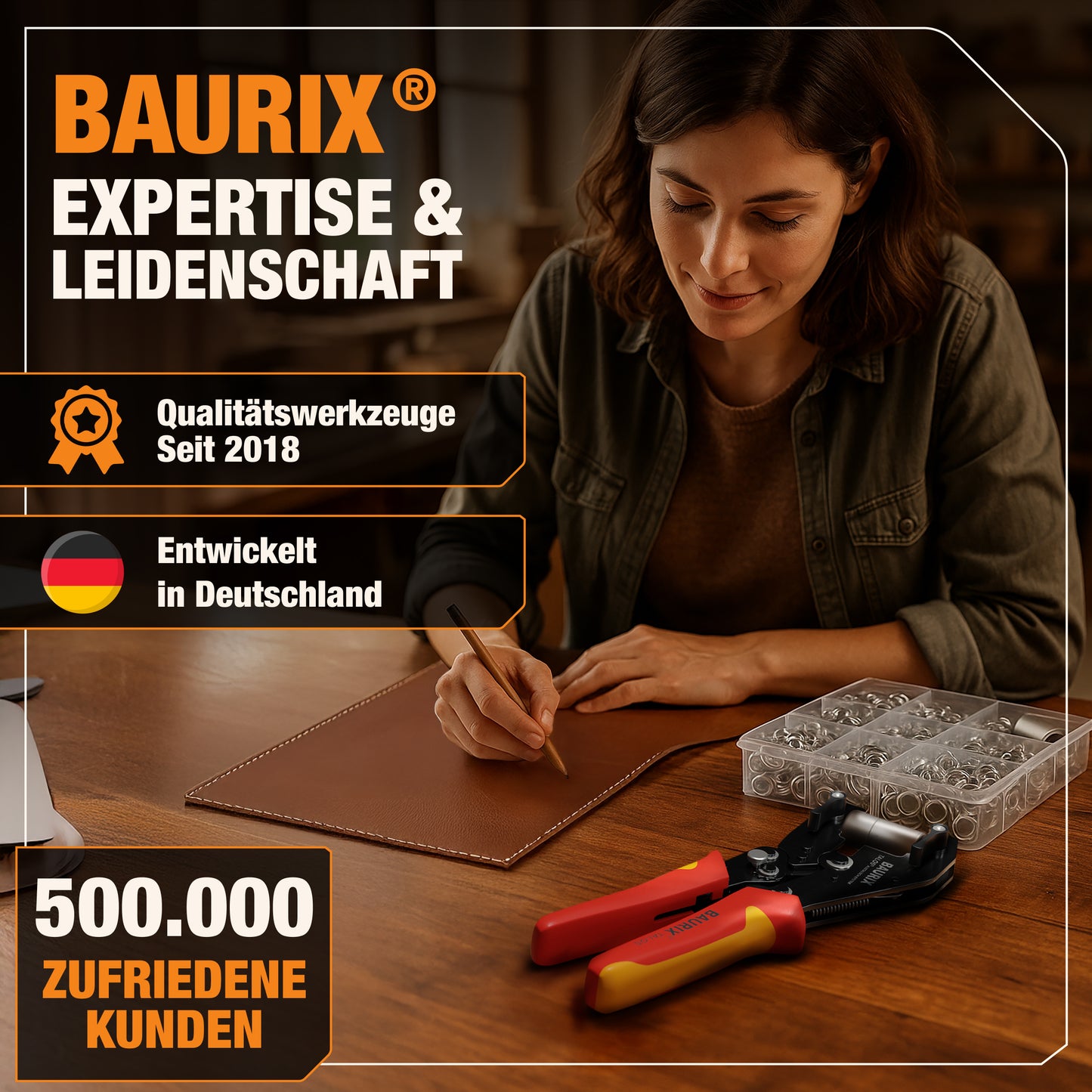 Ösenzange inkl 200 Rostfreie Ösen (Ø 10mm)