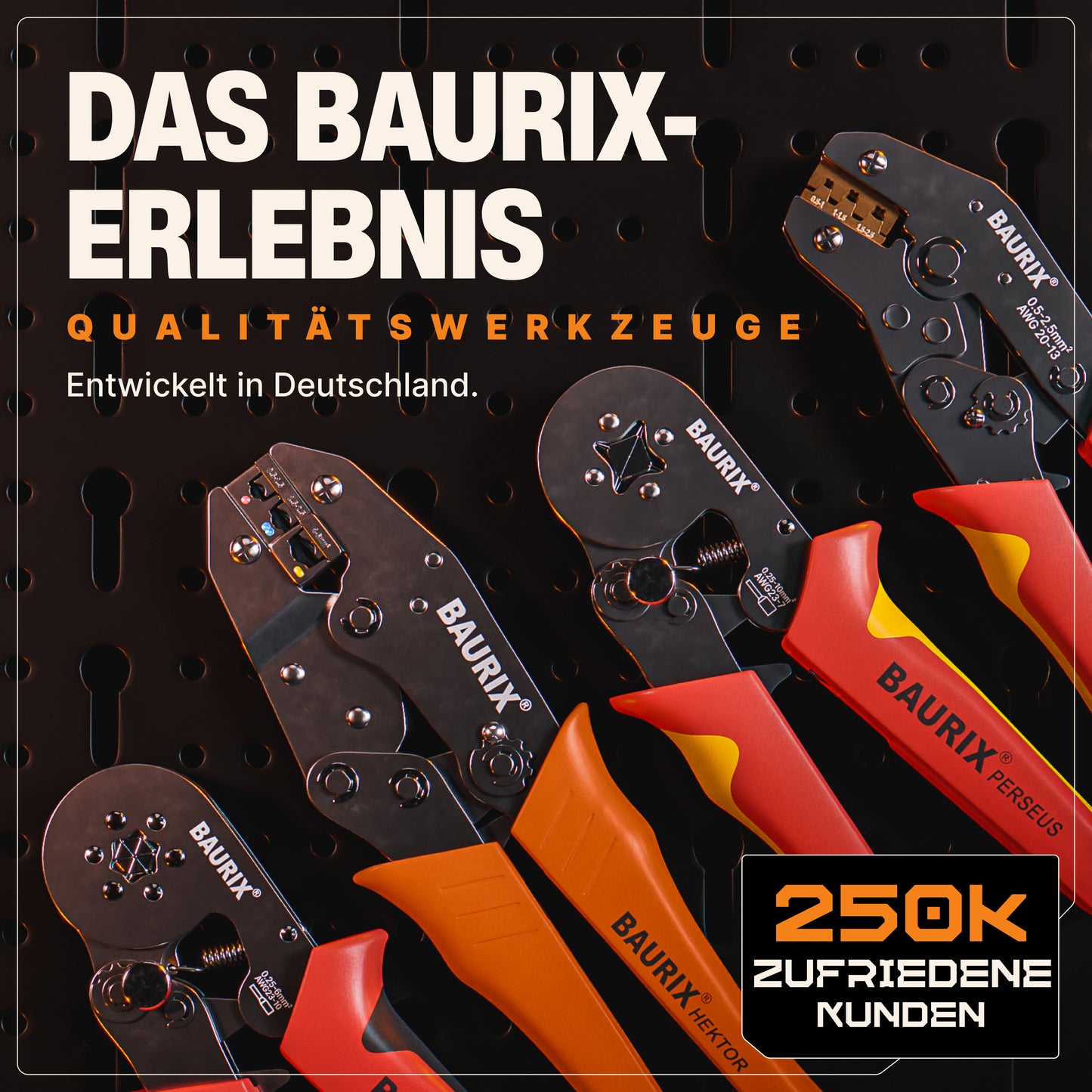 Crimpzange für Kabelschuhe, inkl. 700 Kabelschuhe