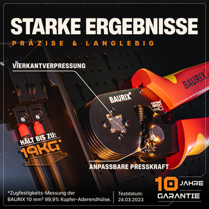 Crimpzange für Aderendhülsen (Vierkant)