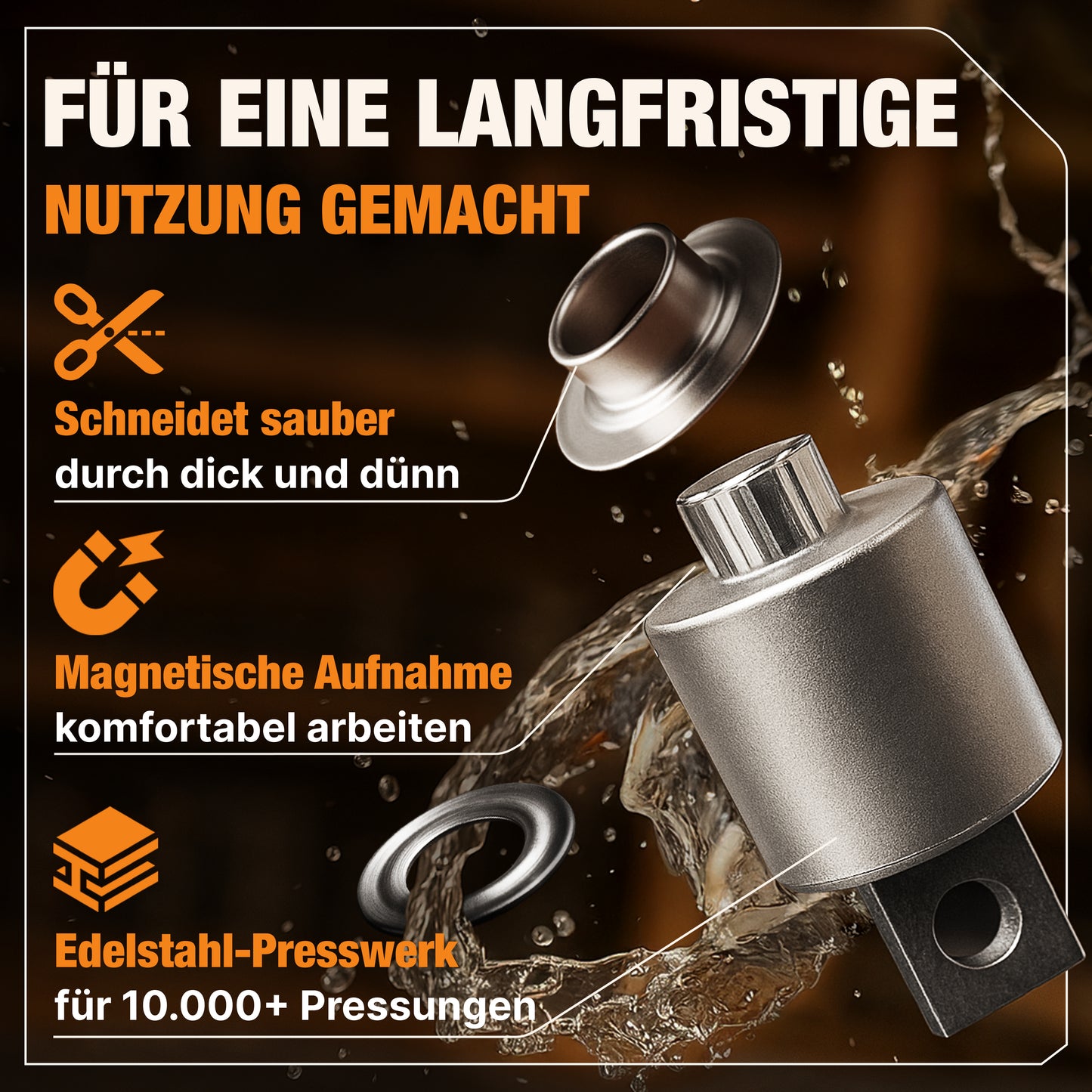 200 Ösen mit magnetischem Einsatz für TALOS Zange - Ø 6mm | Ø 8mm | Ø 12mm