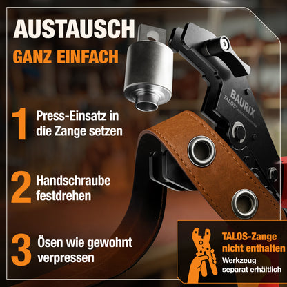 200 Ösen mit magnetischem Einsatz für TALOS Zange - Ø 6mm | Ø 8mm | Ø 12mm