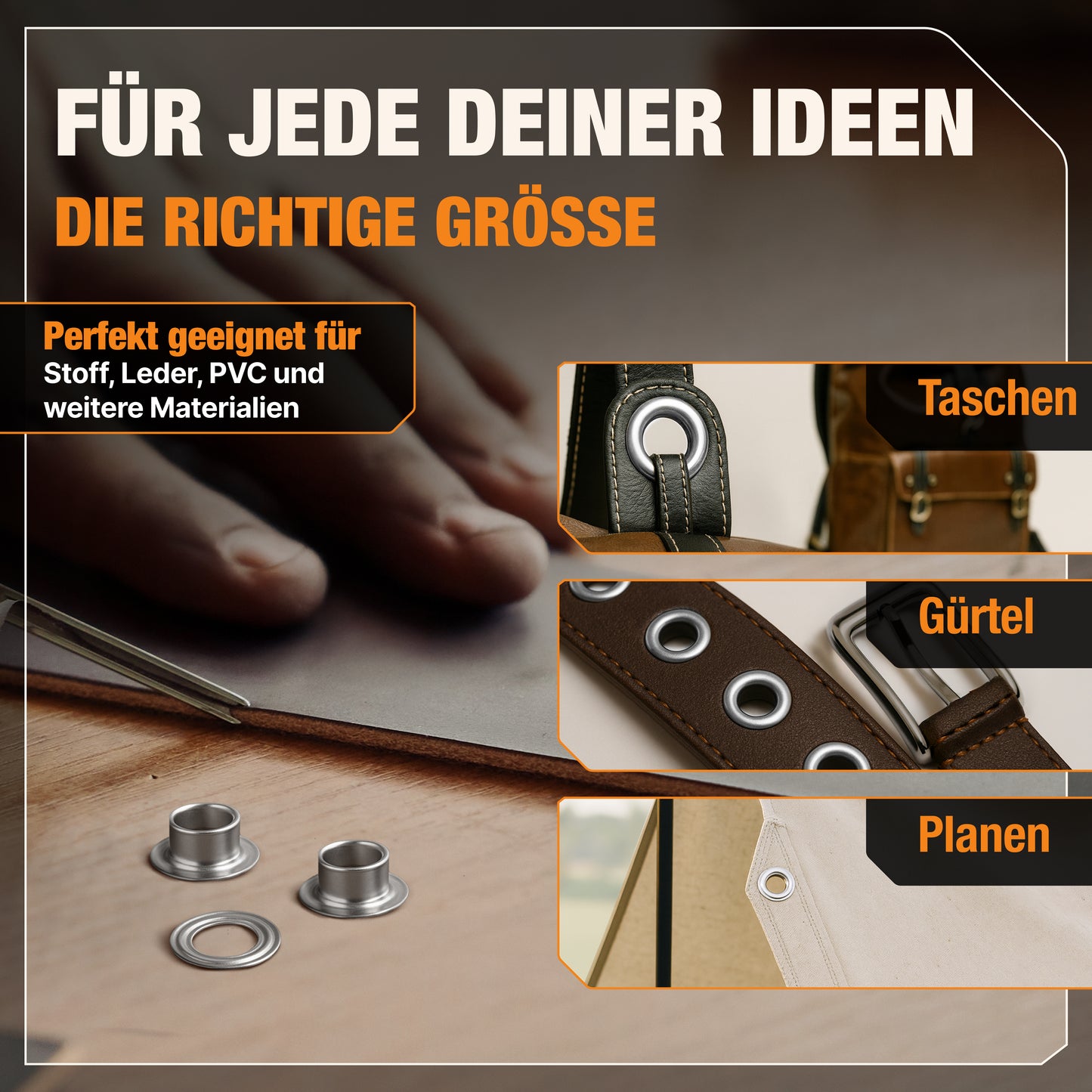 200 Ösen mit magnetischem Einsatz für TALOS Zange - Ø 6mm | Ø 8mm | Ø 12mm