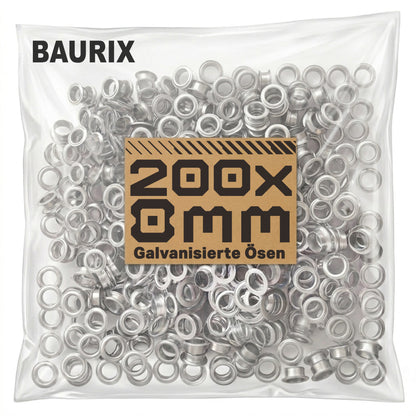 200 Ösen mit magnetischem Einsatz für TALOS Zange - Ø 6mm | Ø 8mm | Ø 12mm