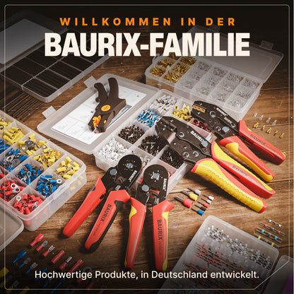 Crimpzange für Aderendhülsen mit Abisolierzange und 1800 Aderendhülsen